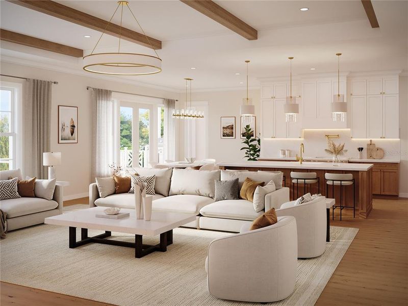 Furnished interior view inside a new home in , Tampa (Image 4). Furnished interior view inside a new home in , Tampa (Image 4).