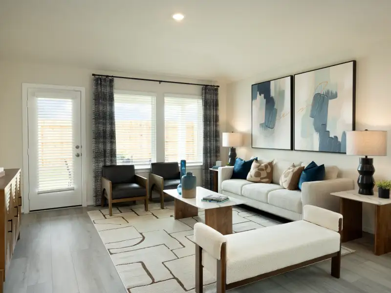 Furnished interior view inside a new home in Riviera Pines - Traditional Series, Huffman (Image 7). Furnished interior view inside a new home in Riviera Pines - Traditional Series, Huffman (Image 7).