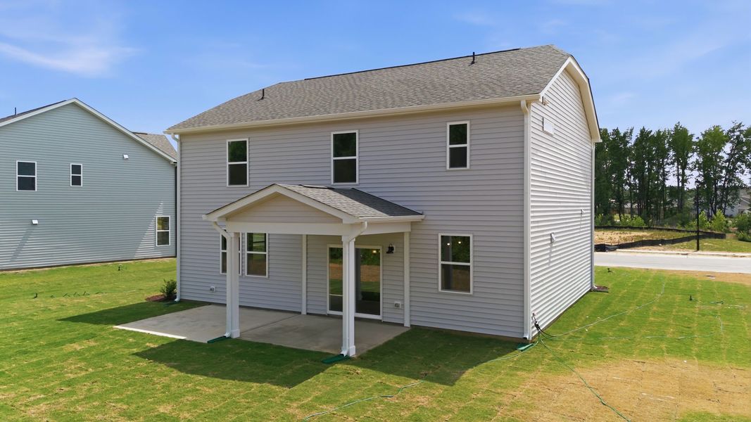 Exterior details and patio area of a home in The Farm at Neill's Creek, Lillington (Image 20).