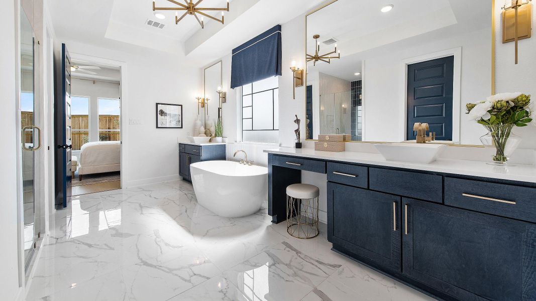 Furnished interior view inside a new home in Legacy, League City (Image 18).