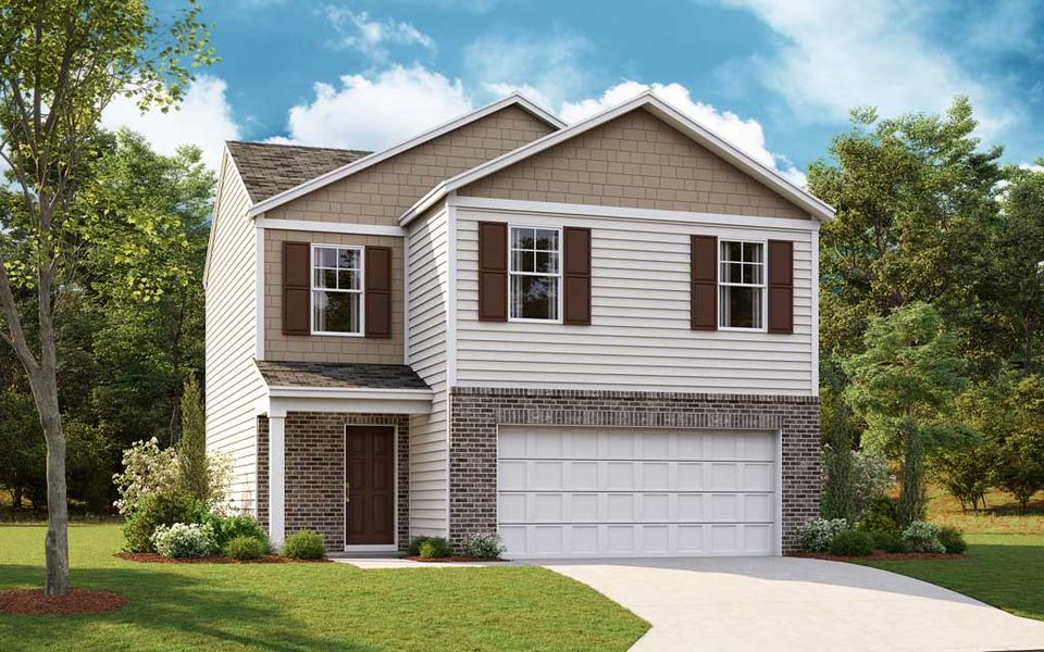 Representative exterior photo of a completed home built from the Bennet by D.R. Horton in Johnson Farms, Greeneville, TN (Image 2).
