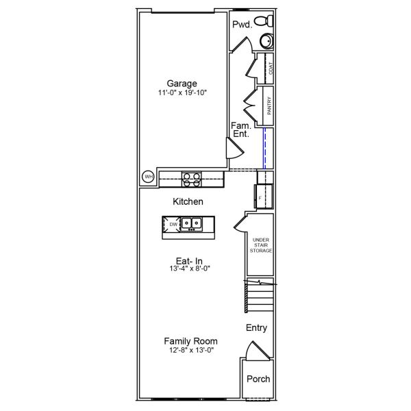 2D floor plan layout of this home in Lakeview Village, Charlotte, NC (Image 2).