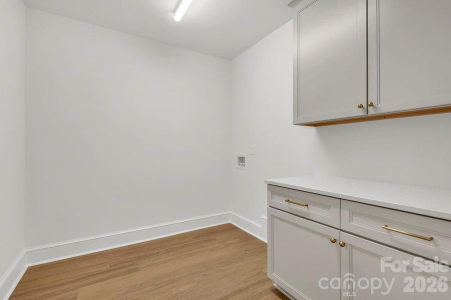 Lower-level laundry room
