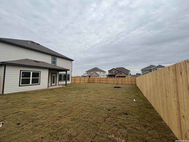 Exterior details and patio area of a home in The Heights at Saddlebrook Ranch 60's, Schertz (Image 14). Exterior details and patio area of a home in The Heights at Saddlebrook Ranch 60's, Schertz (Image 14).