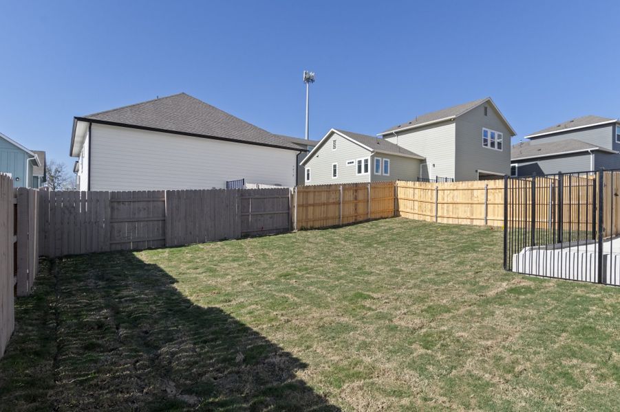 Exterior details and patio area of a home in Easton Park, Austin (Image 4).