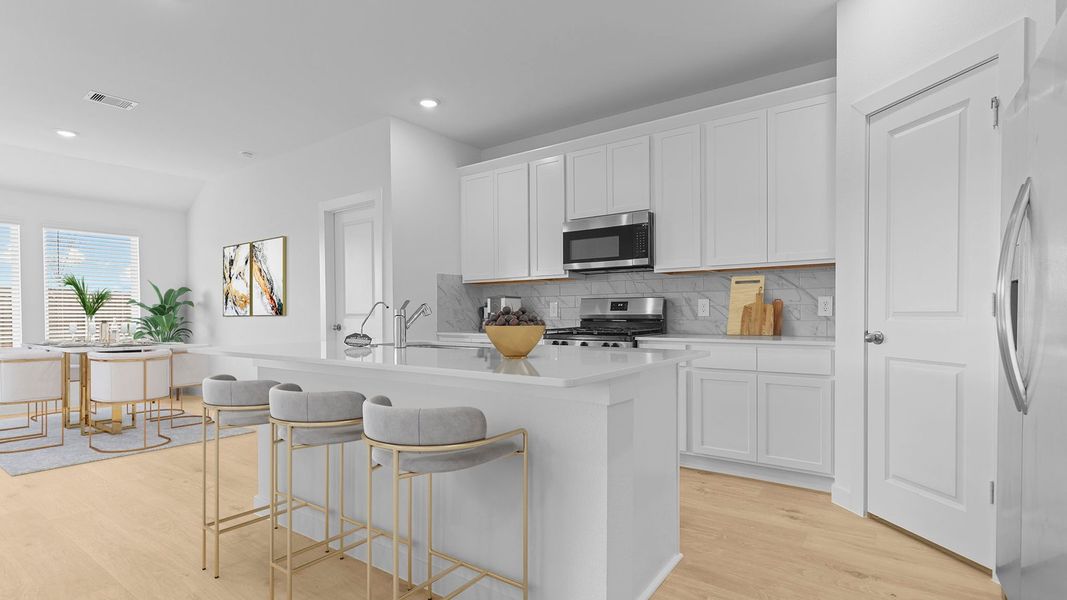 Furnished interior view inside a new home in Tamarron, Fulshear (Image 11).