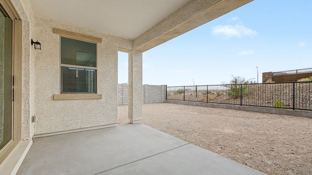 Representative exterior photo of a completed home built from the Bluebell by DRB Homes in The Villas at Mystic, Peoria, AZ (Image 23). Representative exterior photo of a completed home built from the Bluebell by DRB Homes in The Villas at Mystic, Peoria, AZ (Image 23).
