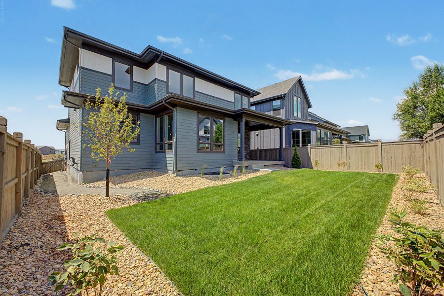 Exterior details and patio area of a home in West Grange, Longmont (Image 27). Exterior details and patio area of a home in West Grange, Longmont (Image 27).