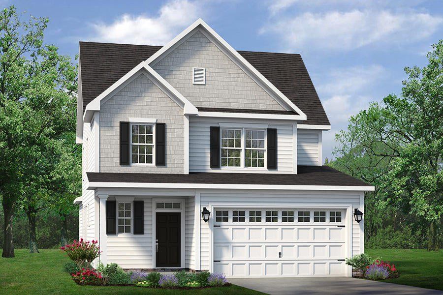 Representative exterior photo of a completed home built from the The Hickory by Chesapeake Homes in Neill's Pointe, Angier, NC (Image 22). Representative exterior photo of a completed home built from the The Hickory by Chesapeake Homes in Neill's Pointe, Angier, NC (Image 22).