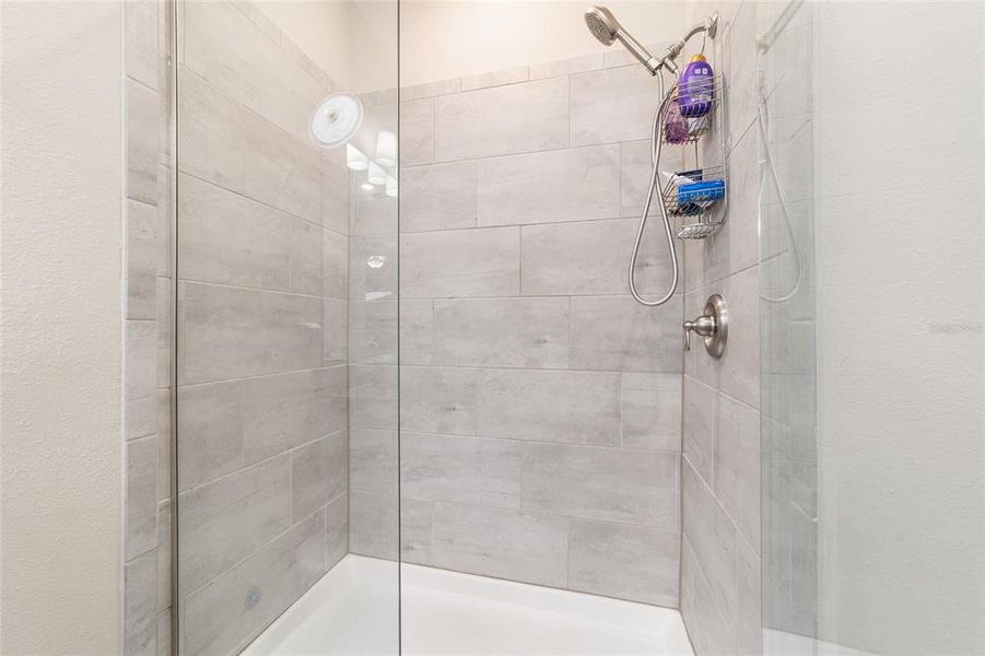 Upgraded shower tile