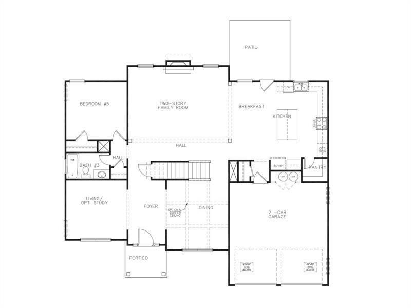 2D floor plan layout of this home in Ruby Creek Estates, Atlanta, GA (Image 6).