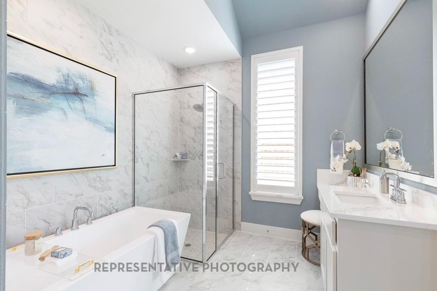 Furnished interior view inside a new home in Riceland: 50ft. lots, Mont Belvieu (Image 8).