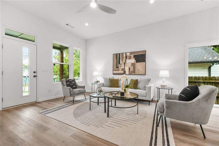 Furnished interior view inside a new home in , Atlanta (Image 3).