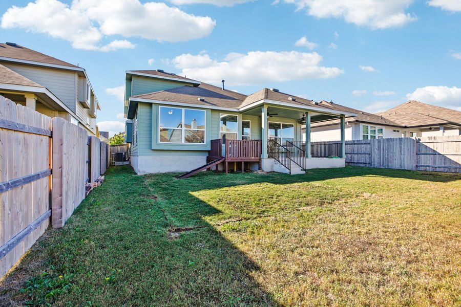 Exterior details and patio area of a home in Orchard Ridge, Liberty Hill (Image 23).