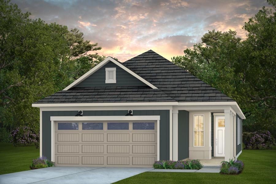 Representative exterior photo of a completed home built from the Compass by Del Webb in Del Webb Carolina Ridge, Midland, NC (Image 24).