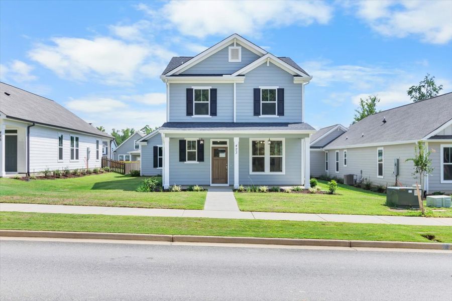 Front exterior of a new home in Tillery Park, Grovetown, GA, highlighting curb appeal (Image 1).