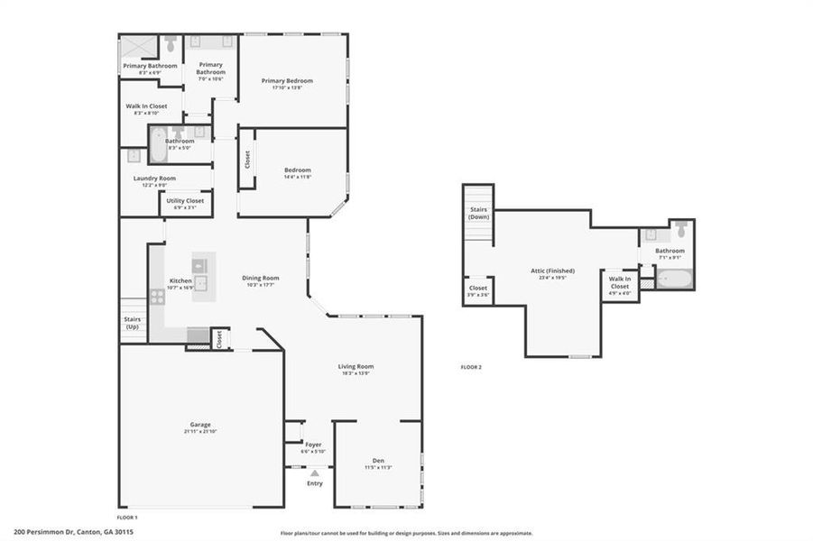 2D floor plan layout of this home in , Holly Springs, GA (Image 5).