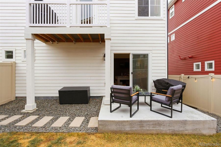 Exterior details and patio area of a home in Erie Highlands, Erie (Image 24).