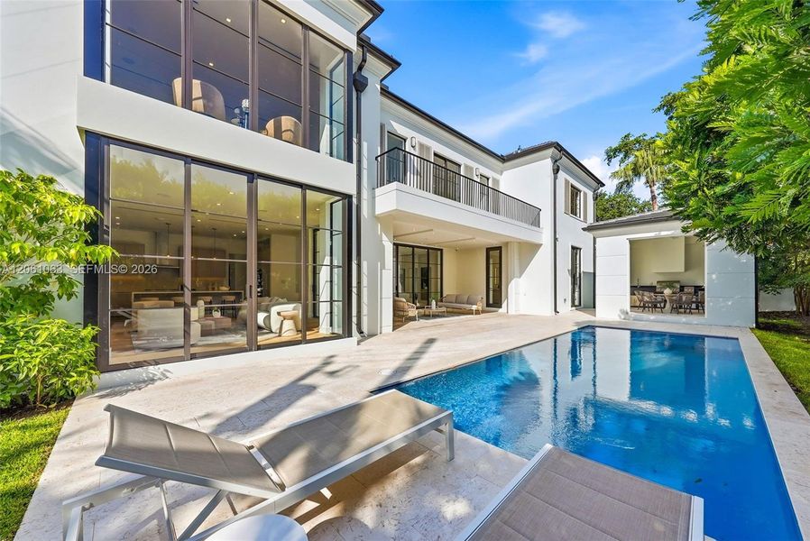 Exterior details and patio area of a home in , Coral Gables (Image 37).