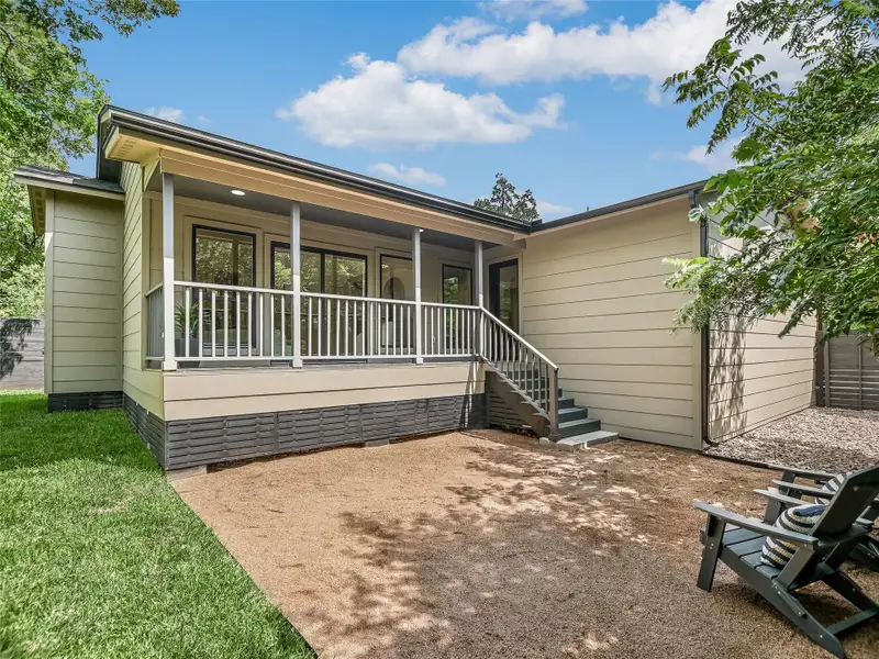 Exterior details and patio area of a home in , Austin (Image 4).