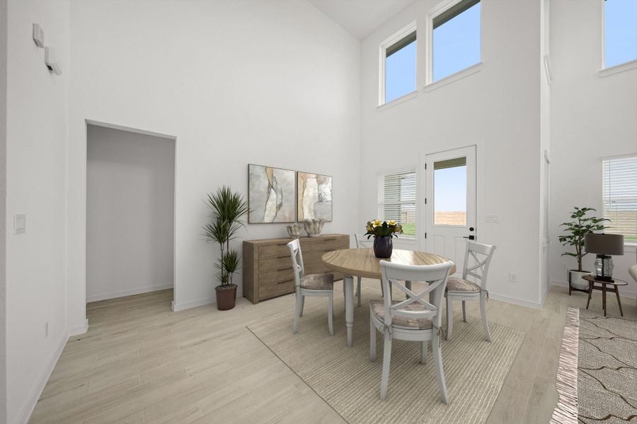 Sun-lit dining area (*Photo not of actual home and used for illustration purposes only.)