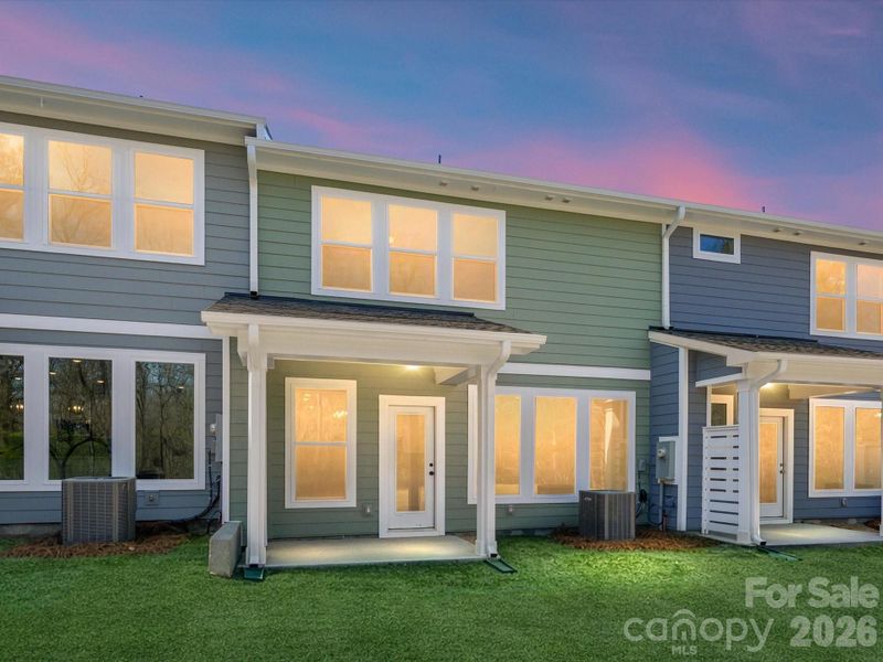 Exterior details and patio area of a home in Westview Towns, Waxhaw (Image 20).