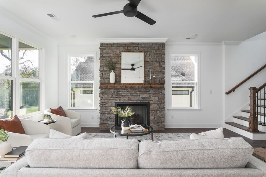 Representative furnished interior of a home built from the The River Basement by Greentech Homes LLC in Timberlee, Ooltewah (Image 6).