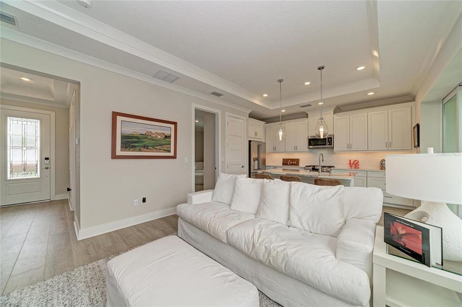 Furnished interior view inside a new home in Esplanade at Azario Lakewood Ranch, Lakewood Ranch (Image 11). Furnished interior view inside a new home in Esplanade at Azario Lakewood Ranch, Lakewood Ranch (Image 11).