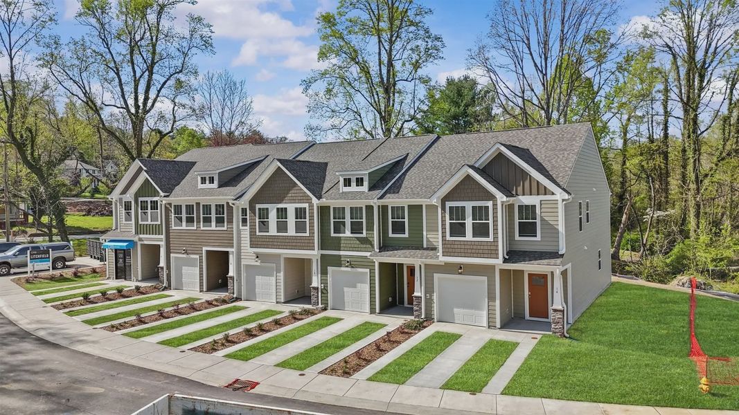 Front exterior of a new home in Clayton Crossing, Arden, NC, highlighting curb appeal (Image 16).