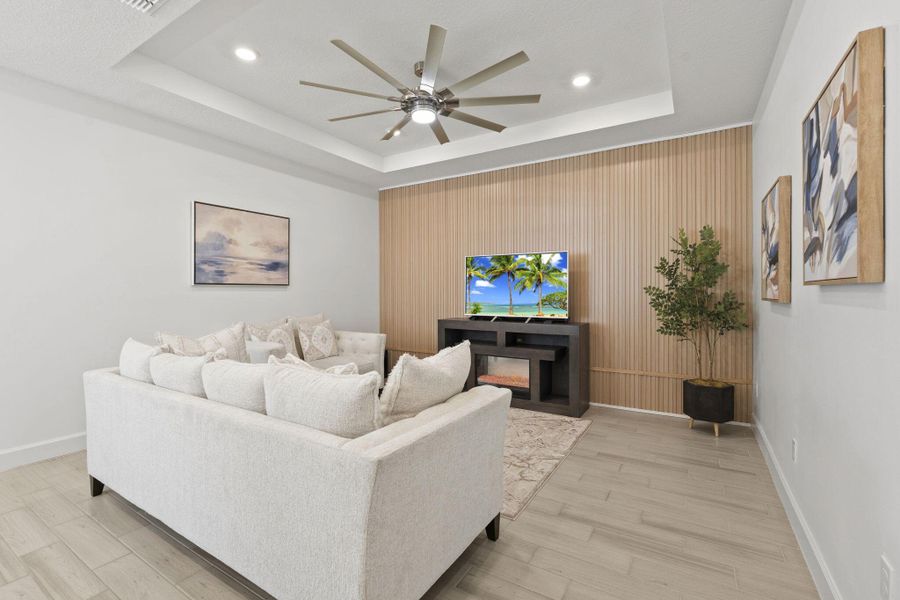 living area feature wall