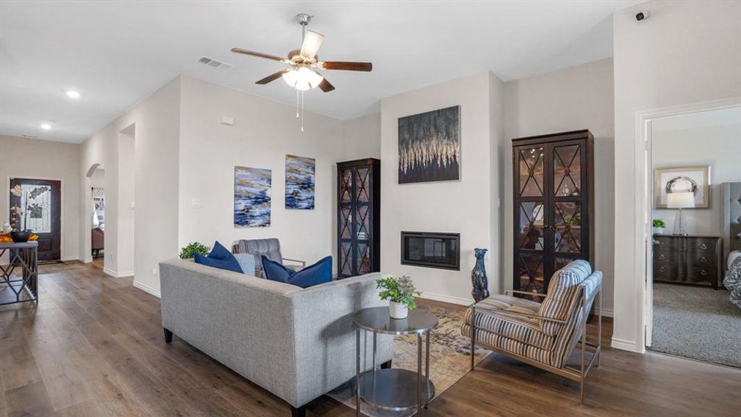 Furnished interior view inside a new home in Morning Ridge, Princeton (Image 8). Furnished interior view inside a new home in Morning Ridge, Princeton (Image 8).