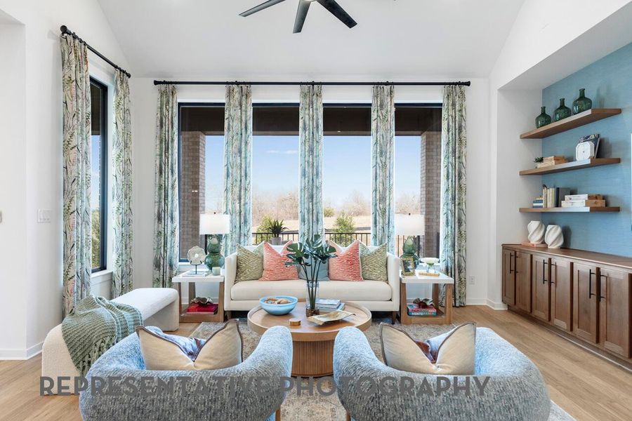 Furnished interior view inside a new home in Parkside On The River, Georgetown (Image 12). Furnished interior view inside a new home in Parkside On The River, Georgetown (Image 12).