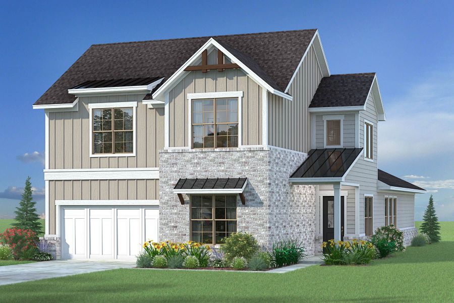 The St. Lucia - Farmhouse Elevation The St. Lucia - Farmhouse Elevation
