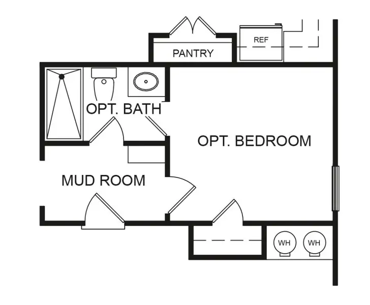 2D floor plan layout for the The Denmark by Direct Residential Communities in Stephens Landing, Loganville, GA (Image 5).