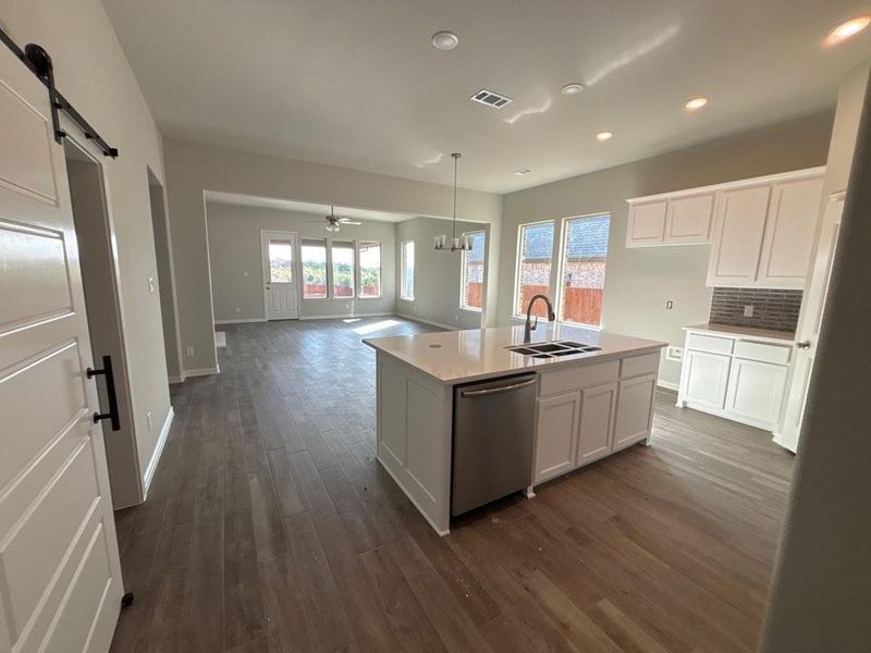 Furnished interior view inside a new home in Waterford Park, Weatherford (Image 4).