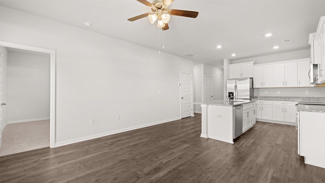 Representative unfurnished interior of a home built from the Sullivan by D.R. Horton in Byrd Village, Graniteville (Image 11).