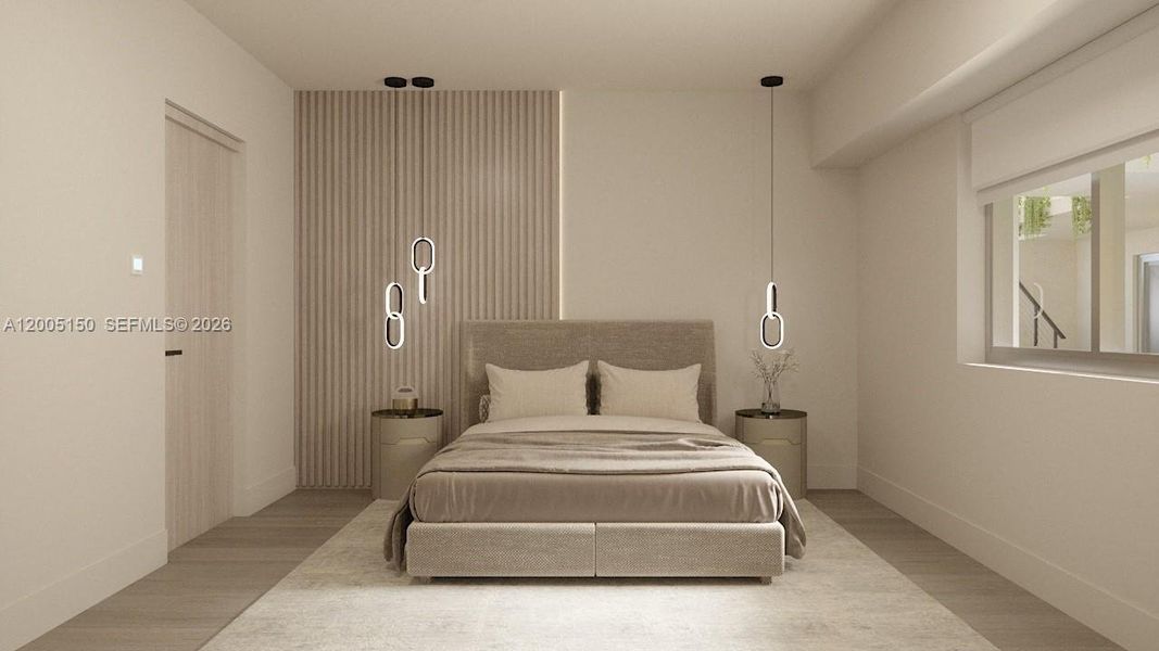 Furnished interior view inside a new home in , Miami Beach (Image 20).