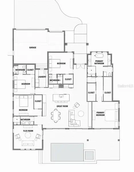 2D floor plan layout of this home in , St. Petersburg, FL (Image 4). 2D floor plan layout of this home in , St. Petersburg, FL (Image 4).