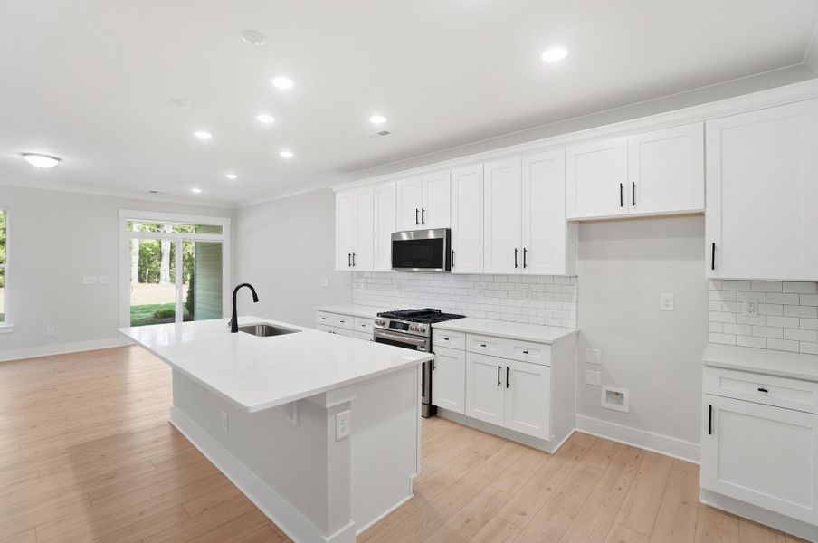 Furnished interior view inside a new home in Blythe Mill Townhomes, Waxhaw (Image 8).