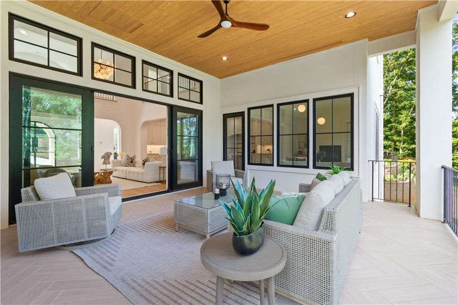 Exterior details and patio area of a home in , Alpharetta (Image 36).