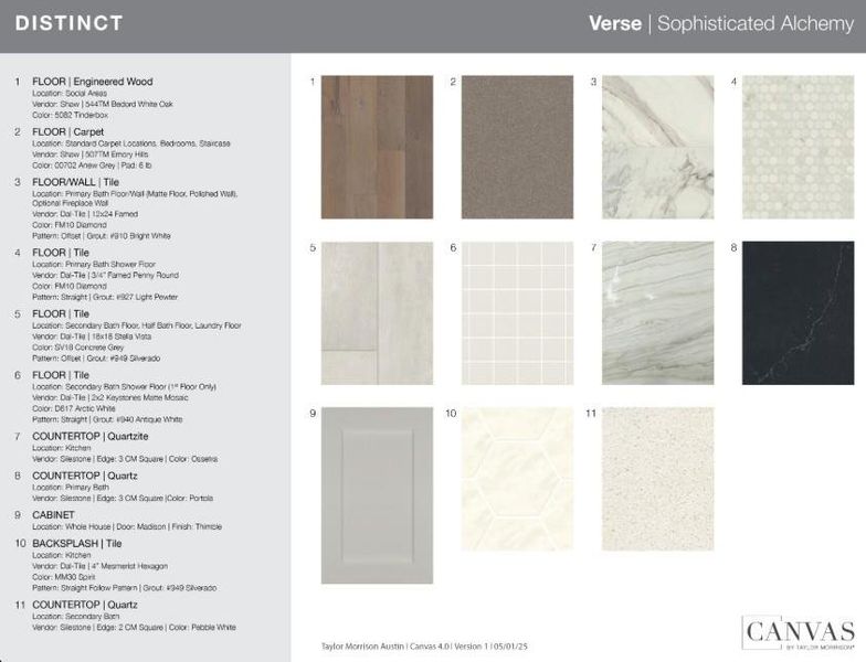 1621 Alasio Drive design selections! This home is currently under construction and selections are subject to change.
