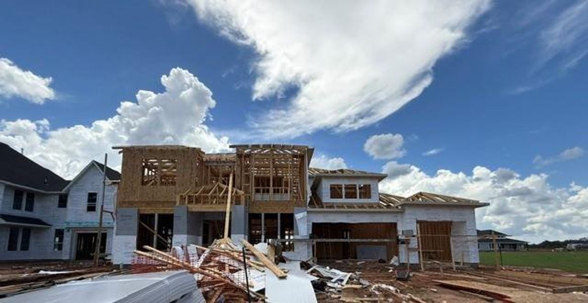 In-progress construction of a new home in Evergrove, Richmond, TX (Image 5).