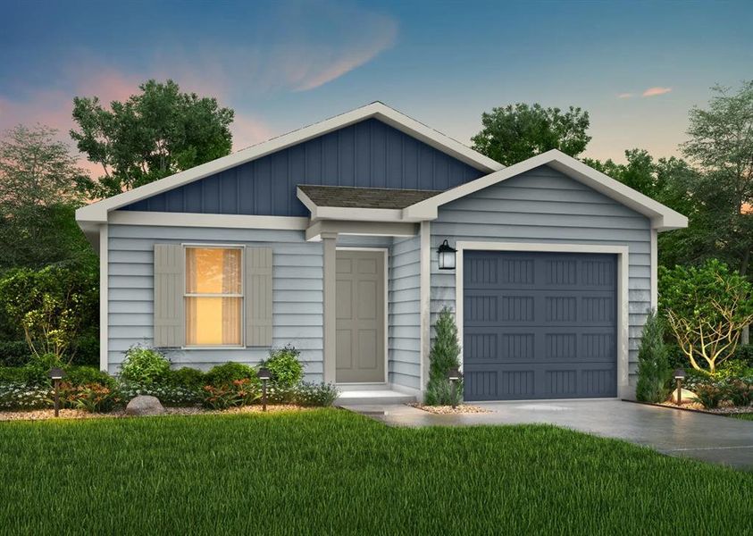 Front exterior of a new home in Waterside at Cedar Creek, Abilene, TX, highlighting curb appeal (Image 1). Front exterior of a new home in Waterside at Cedar Creek, Abilene, TX, highlighting curb appeal (Image 1).