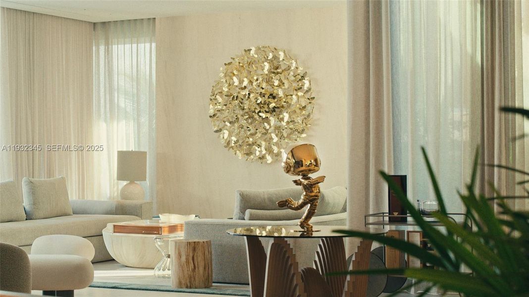 Furnished interior view inside a new home in , Miami (Image 4).