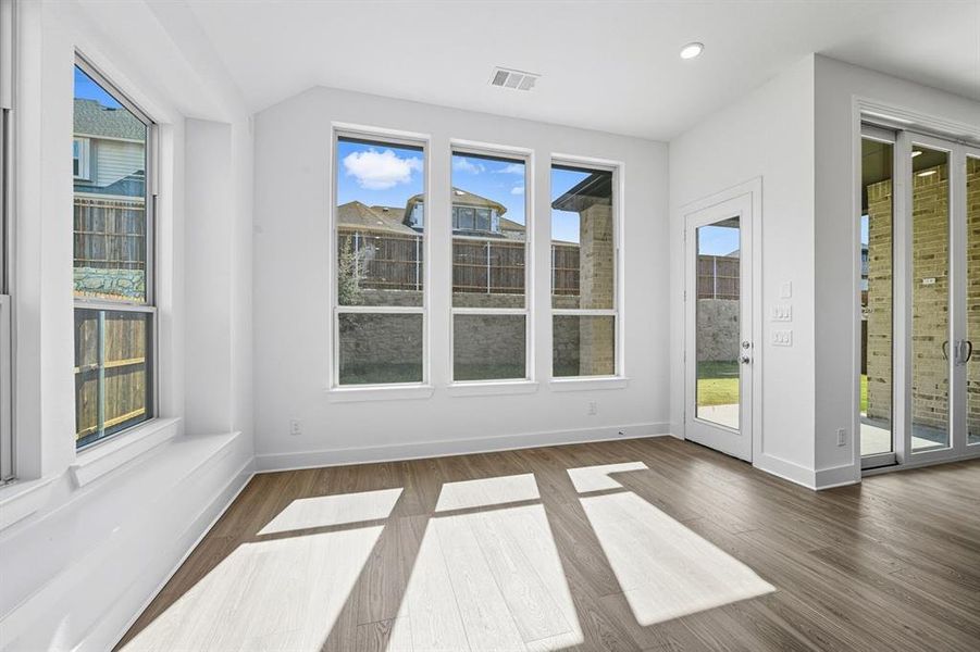 Spacious, unfurnished interior of a new home in Wildflower Ranch: Artisan Series - 60ft. lots, Dish (Image 18). Spacious, unfurnished interior of a new home in Wildflower Ranch: Artisan Series - 60ft. lots, Dish (Image 18).