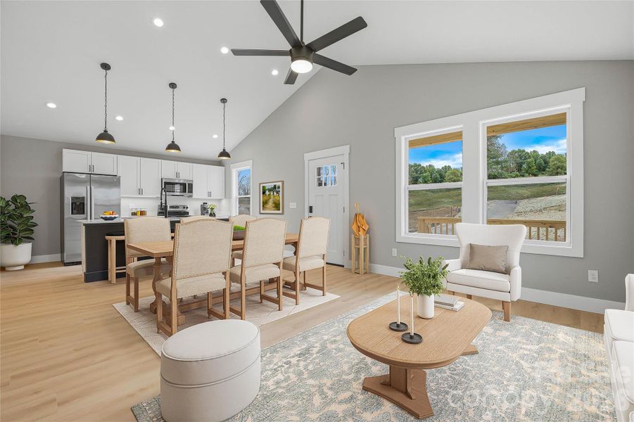 Furnished interior view inside a new home in , Asheville (Image 37).