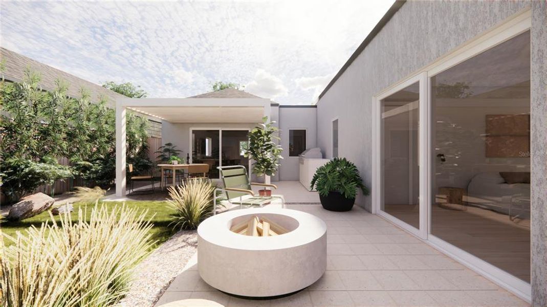 Exterior details and patio area of a home in , Lady Lake (Image 4).