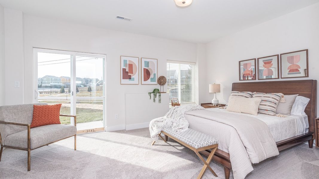 Representative furnished interior of a home built from the The Keswick Townhome (Interior Walk-Out) by Norfolk Homes in Bristol Ridge Townhomes, Ann Arbor (Image 46).