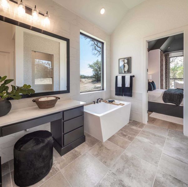 Representative furnished interior of a home built from the 216G by Highland Homes in Quail Hollow, Rockwall (Image 27).