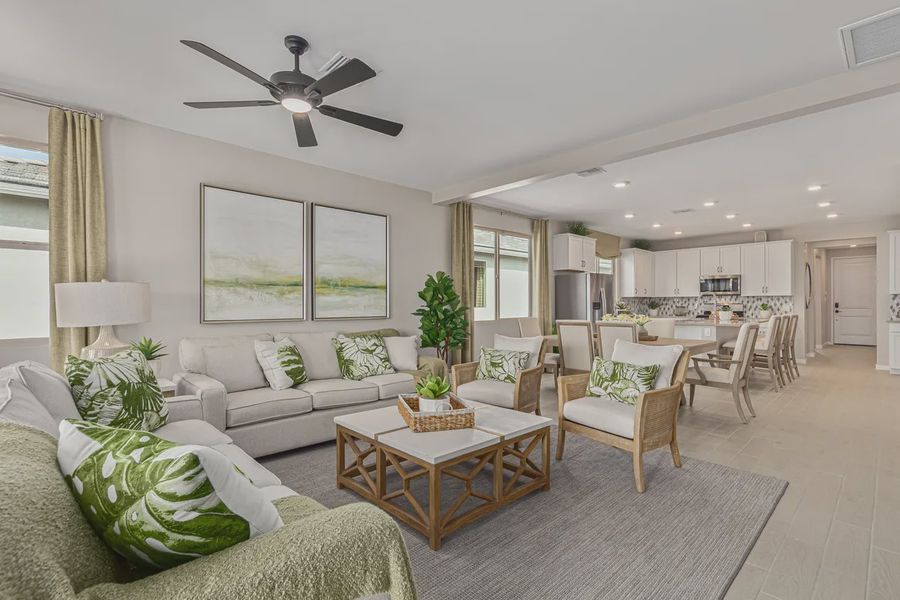 Representative furnished interior of a home built from the 1901 by Elliott Homes in Camilo at Santana, Yuma (Image 7).